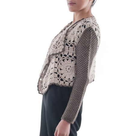 100% alpaca hand-crocheted jacket