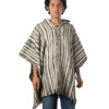 Huayna Stripped Poncho with hood - Pure Wool