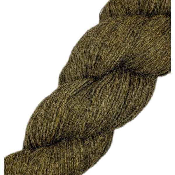 Olive Green – Llama Alpaca FS – Fingering – 100g / 400yd