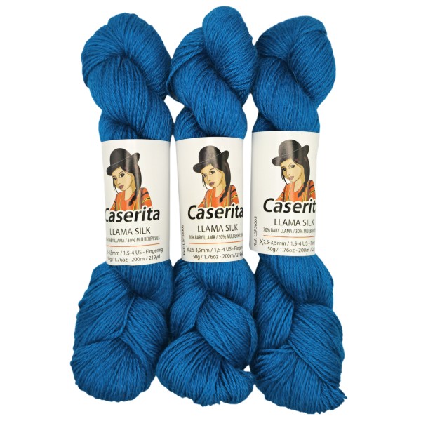 Ocean Blue – Baby Llama & Silk – 50 g / 219 yd.